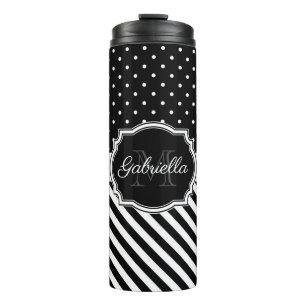 Dots & Stripes Thermal Tumbler