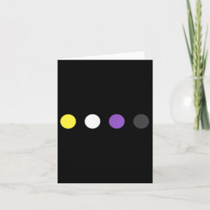 Dots Subtle Nonbinary Flag Enby Pride Trans Lgbtq  Card