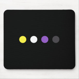Dots Subtle Nonbinary Flag Enby Pride Trans Lgbtq Mouse Pad