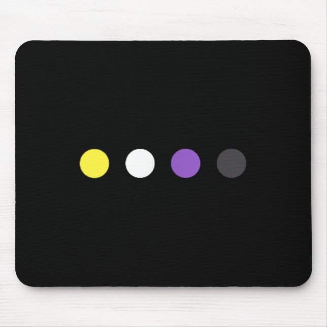 Dots Subtle Nonbinary Flag Enby Pride Trans Lgbtq  Mouse Pad (Front)