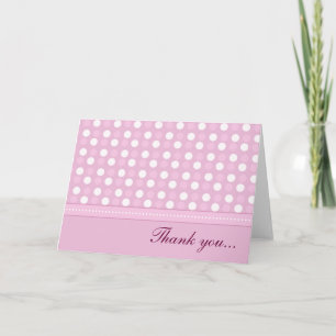 Dots Thank You - Pink Card