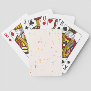 Dots & Triangle Confetti Pattern Playing Cards