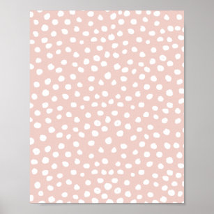 Dots Wild Animal Print Blush Pink And White Spots