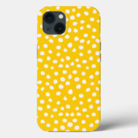 Dots Wild Animal Print Yellow And White Spots