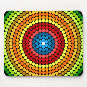 Dotted Abstract Mandala Art Design-65904 Mouse Pad