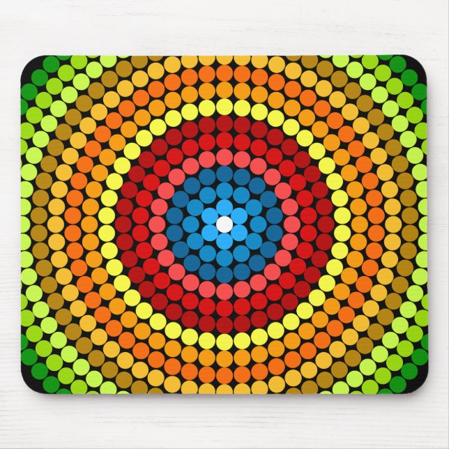 Dotted Abstract Mandala Art Design-65904 Mouse Pad (Front)