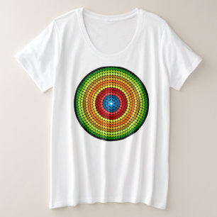 Dotted Abstract Mandala Art Design-65904 Plus Size T-Shirt