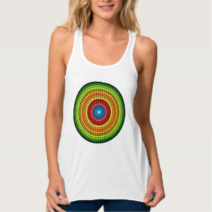Dotted Abstract Mandala Art Design-65904 Singlet