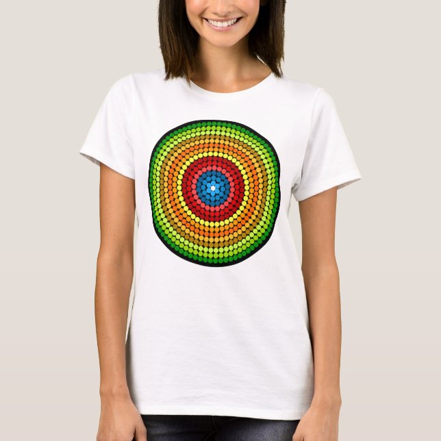 Dotted Abstract Mandala Art Design-65904 T-Shirt (Front)