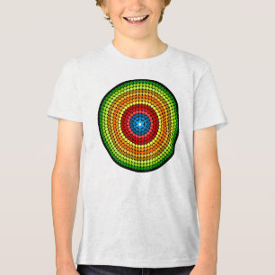 Dotted Abstract Mandala Art Design-65904 Tri-Blend Shirt