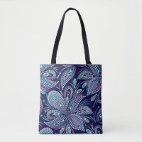 Dotted blue pattern with paisley and beads. Orname