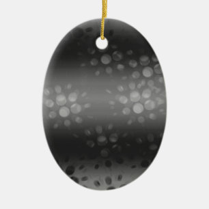 Dotted Bursts Pattern - Black, Grey, White Ceramic Tree Decoration