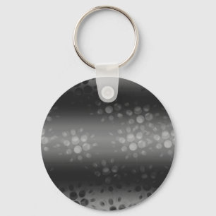 Dotted Bursts Pattern - Black, Grey, White Key Ring
