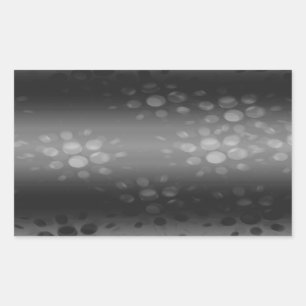 Dotted Bursts Pattern - Black, Grey, White Rectangular Sticker