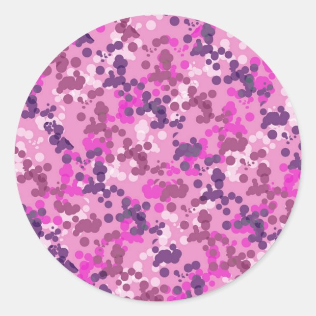 Dotted Camo Classic Round Sticker (Front)