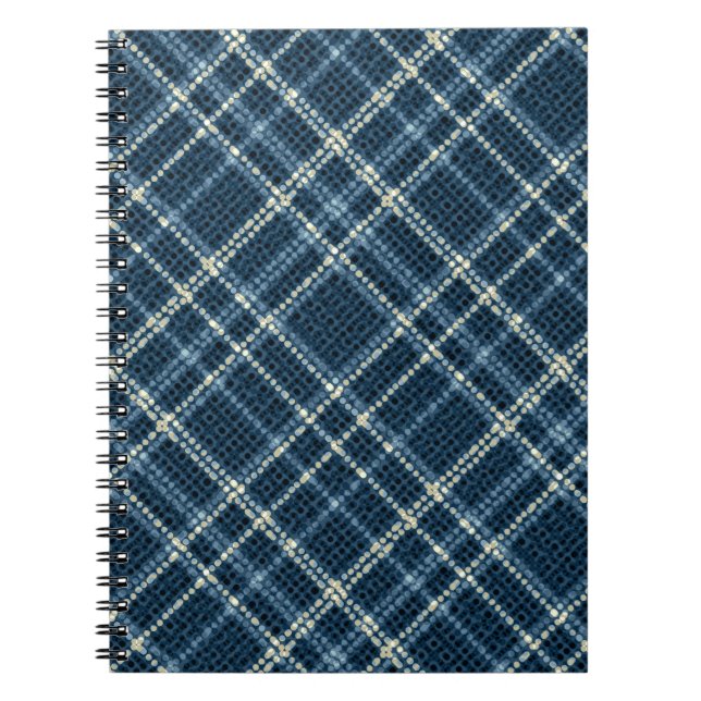Dotted checkered pattern. Gray-blue. Notebook (Front)