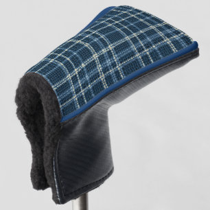 Dotted chequered pattern. Grey-blue. Golf Head Cover