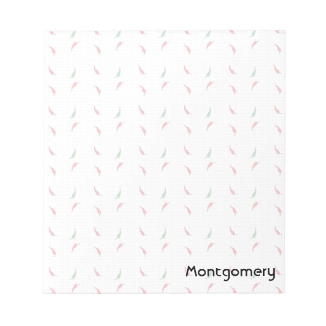 Dotted Chile Pepper Pattern Notepad (Front)