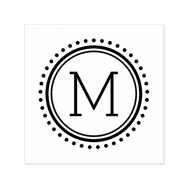 Dotted Circle Family Monogram Stamp (Design)