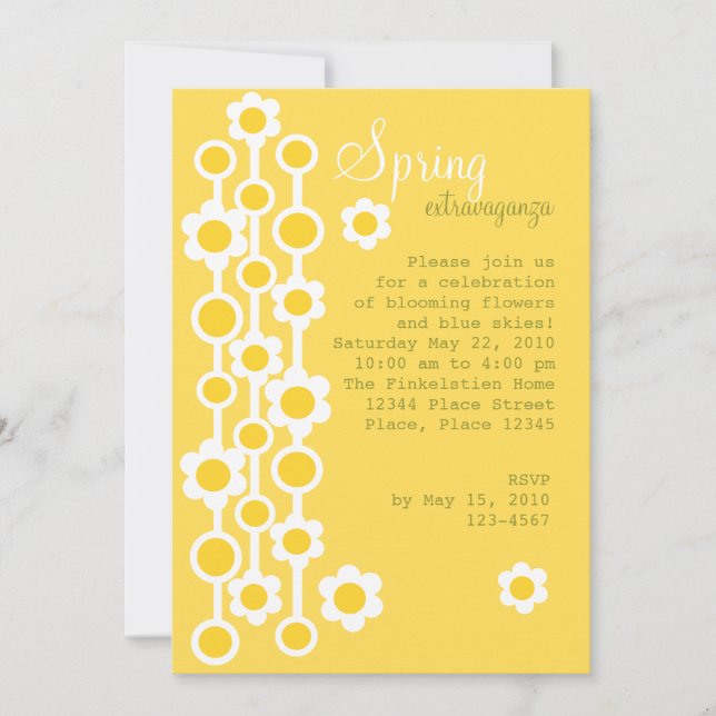 Dotted Daisies No.1 Invitation (Front)