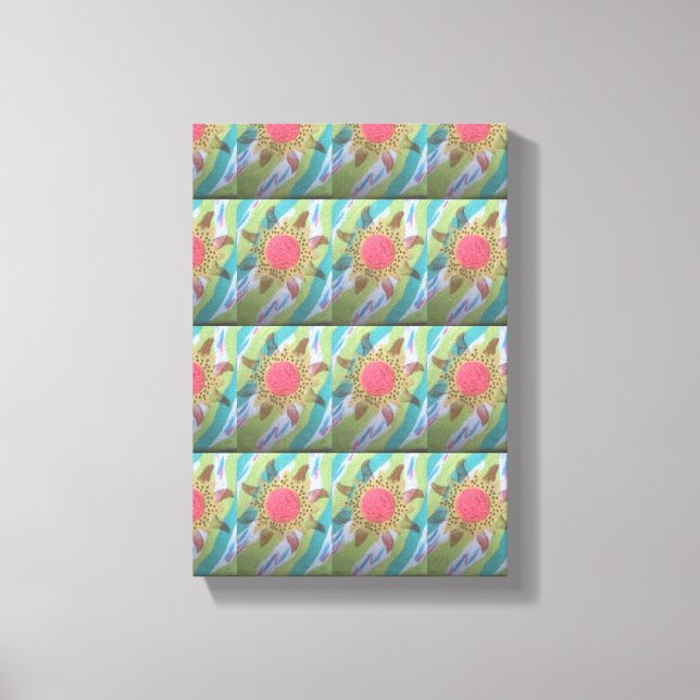 Dotted Flower Canvas Print (Front)