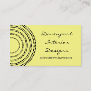 Dotted Half Moons Business Card, Canary Yellow Card