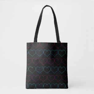 Dotted Hearts Pattern   Valentine's Day Tote Bag