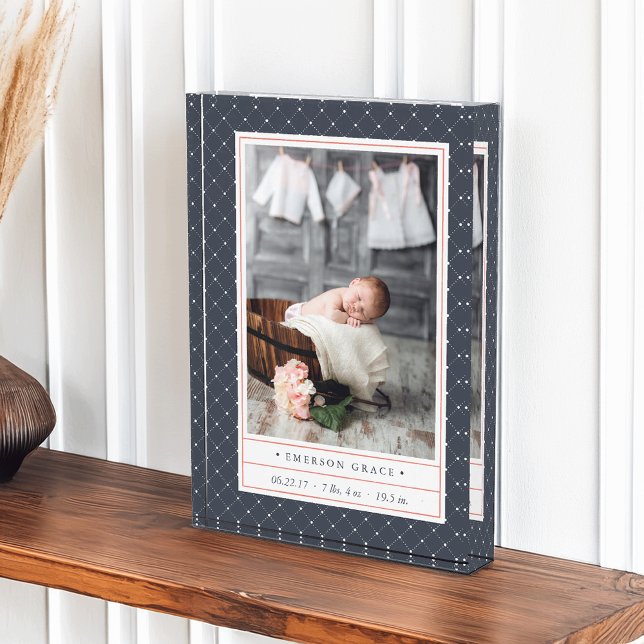 Dotted Navy | Baby Birth Stats & Photo Block (Creator Uploaded)