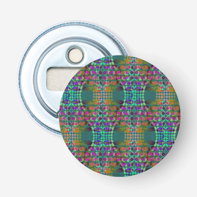 Dotted Orderly Chaos Wallpaper coloured + your ide Bottle Opener (Front)