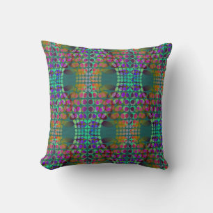 Dotted Orderly Chaos Wallpaper coloured + your ide Cushion