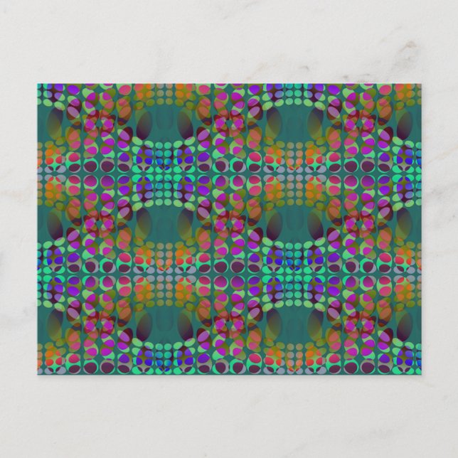 Dotted Orderly Chaos Wallpaper coloured + your ide Postcard (Front)