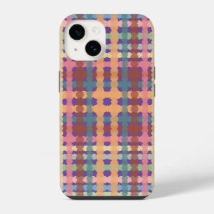 Dotted Pastel Plaid Pattern iPhone 14 Case