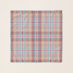 Dotted Pastel Plaid Pattern  Scarf<br><div class="desc">Square Style Chiffon Scarf and casual fun fashion statement accessory printed with Dotted Pastel Plaid Pattern pattern artwork design by TheFabricSeal at TheFabricSeal at Zazzle.com #ZazzleMade https://www.zazzle.com/store/thefabricseal This design is illustrated in a PNG File with a see through background so you can have the plaid design printed on top of...</div>