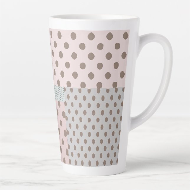 Dotted Pattern  Latte Mug (Right)