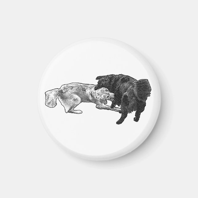 Dotted Pause, Play Magnet (Front)