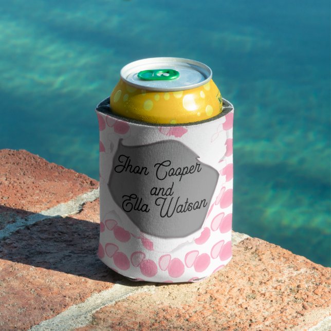 Dotted pink pastel aesthetic weeding can cooler (In Situ Pool)