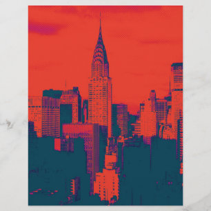 Dotted Red Retro Style Pop Art New York City