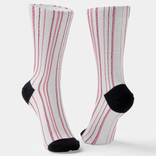 Dotted striped pattern. socks (Angled)
