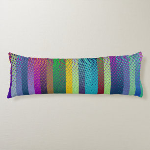 Dotted Stripes Pattern coloured + your ideas Body Cushion