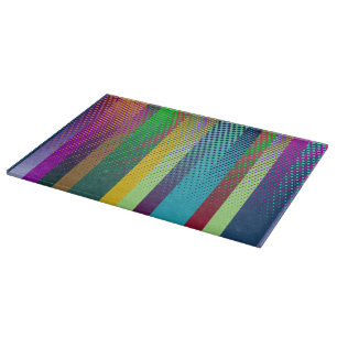 Dotted Stripes Pattern coloured + your ideas Cutting Board