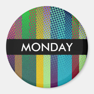 Dotted Stripes Pattern coloured + your ideas Magnet