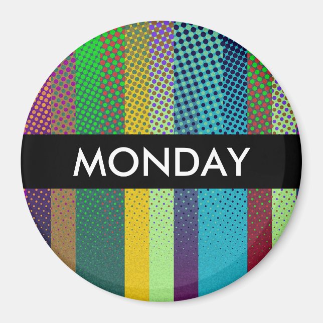 Dotted Stripes Pattern coloured + your ideas Magnet (Front)