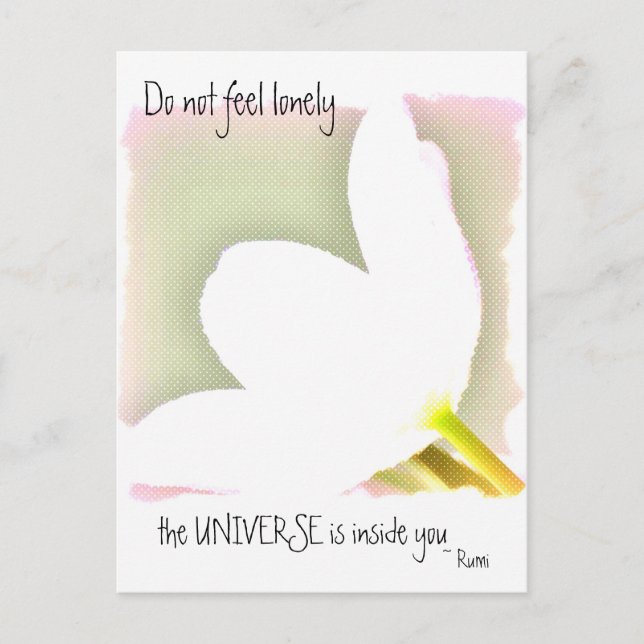 Dotted Tulip Rumi Quote Postcard (Front)