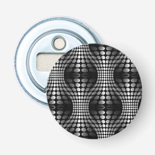 Dotted Waves Wallpaper black & white Bottle Opener