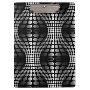 Dotted Waves Wallpaper black & white Clipboard