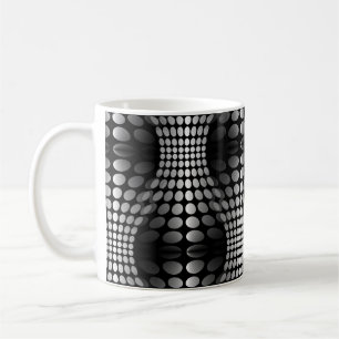 Dotted Waves Wallpaper black & white Coffee Mug