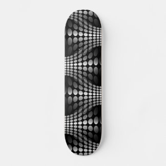 Dotted Waves Wallpaper black & white Skateboard