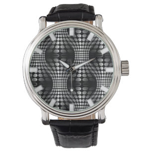 Dotted Waves Wallpaper black & white Watch