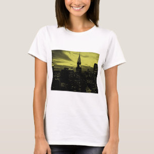 Dotted Yellow Black New York City T-Shirt