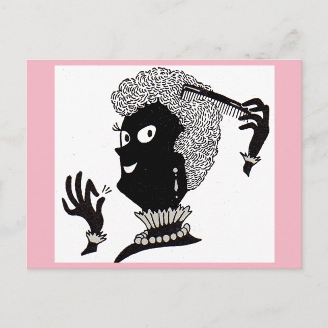 Dottie doing her ‘do postcard (Front)